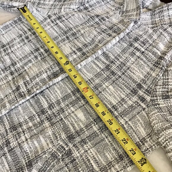 Womans Mellowday Size 2X White Black Open Front Cardigan Coat - Picture 6 of 8